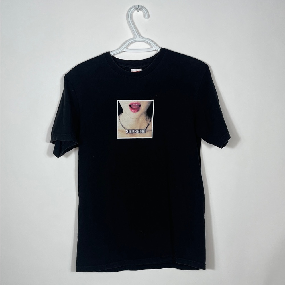 Supreme Black Tee with Graphic Print